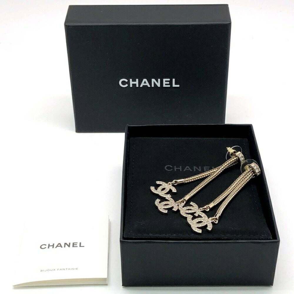 CHANEL Gold Logo Earrings - Picture 10 of 10